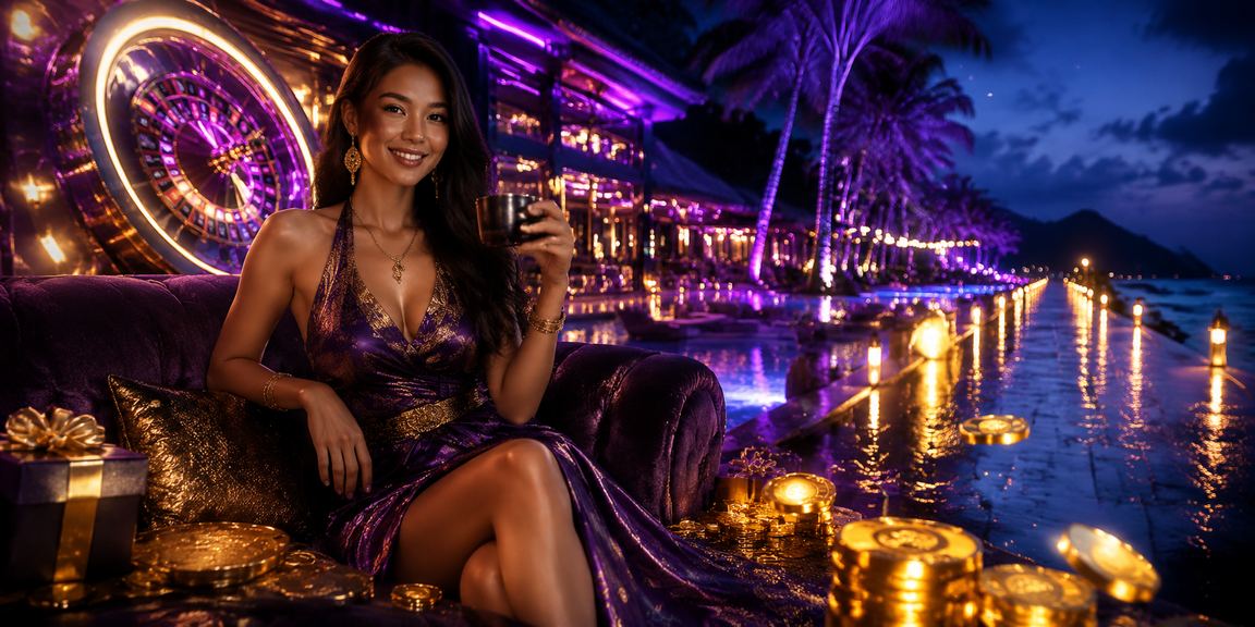 Meja roulette casino bergaya Vietnam di kafe dengan suasana santai dan elegan